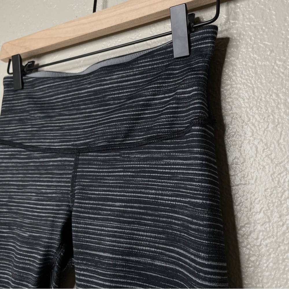 Lululemon Wunder Under Pant III Blurry Belle Battleship Black Striped Leggings - Picture 5 of 11